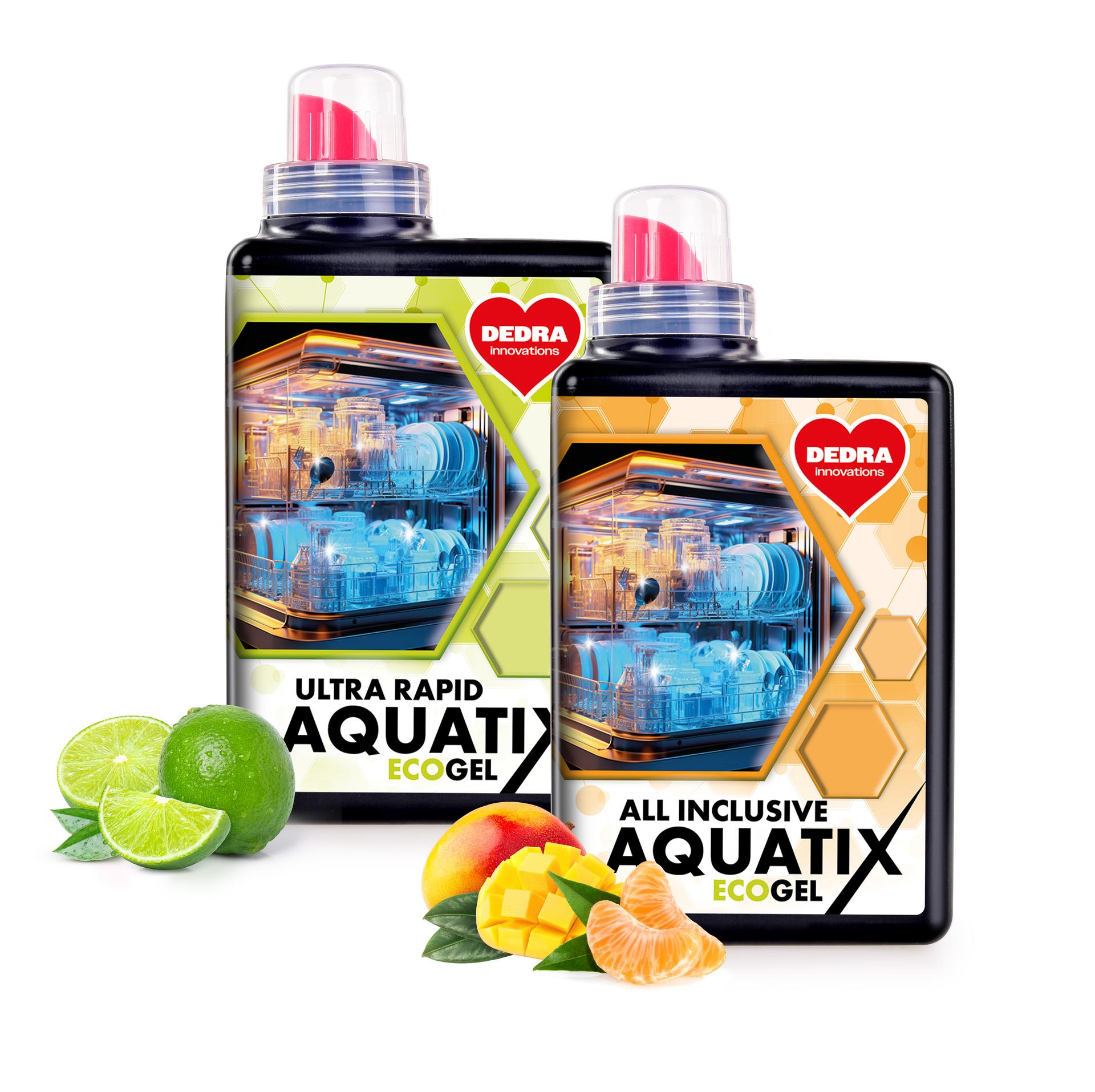 Zestaw AQUATIX 1+1 | żel do zmywarki | ULTRA RAPID + ALL INCLUSIVE | 115 myć